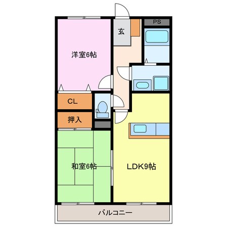 レナジア久地野の物件間取画像